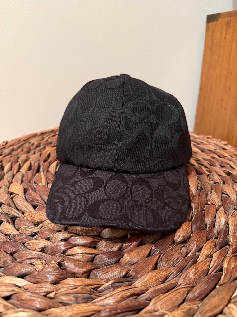 Coach Black Signature 'C' Baseball Cap
